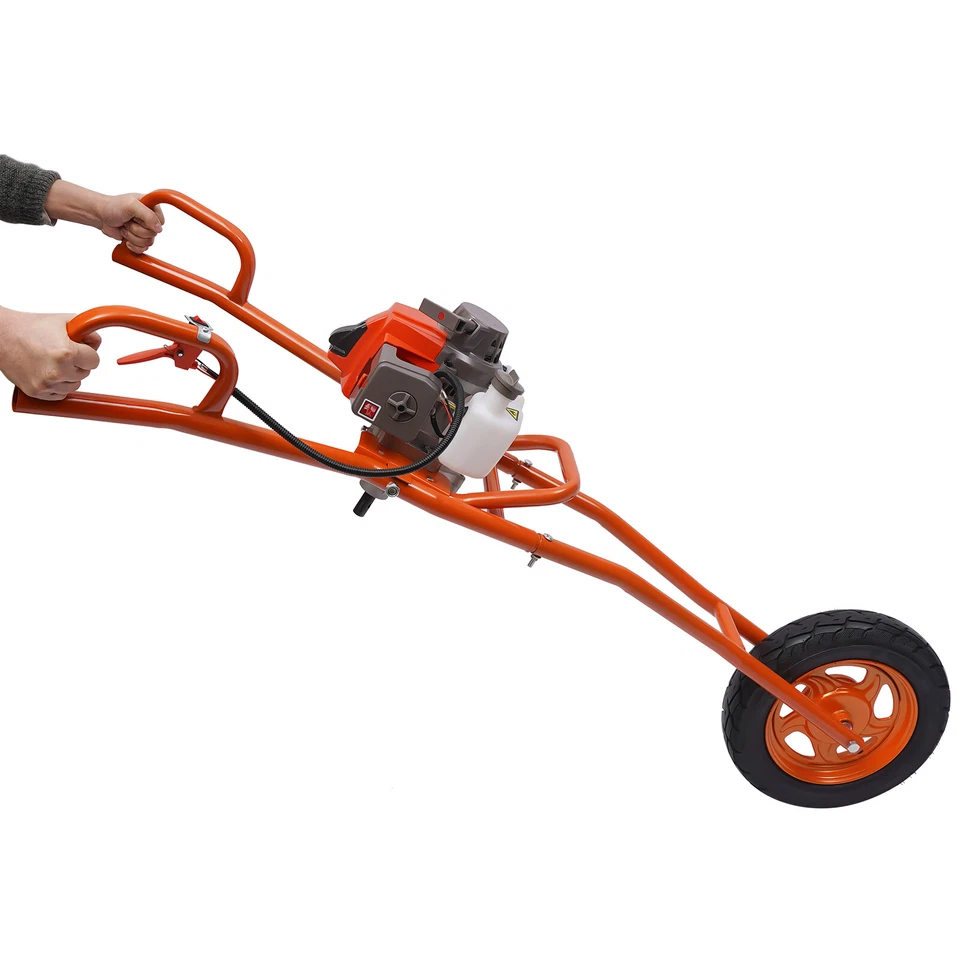 11" Bit Post Hole Digger Gas Powered 63cc 3hp Hand Push Earth Auger Ground Drill - Image 4 of 4