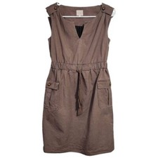 ANTHROPOLOGIE cargo pocket utility dress tencel blend size XS
