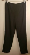 Carlisle Womens Black Lined Side Zip Wool Blend Dress Pants sz 2  31-16