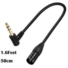 3 Pin XLR Male to Right Angle 1/4" TRS Balanced Stereo Microphone Cable