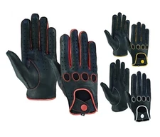 REAL SOFT LEATHER MEN'S TOP QUALITY DRIVING GLOVES STYLISH FASHION D-507 All