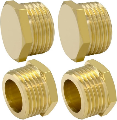 Hooshing 4PCS 3/4'' GHT Male Garden Hose End Cap Plug Garden Irrigation Pipe Fitt