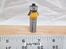(1) NEW  Yonico 3/4" D 25° Chamfer/Trim/Bevel Carbide Tip Router Bit Bearing y4