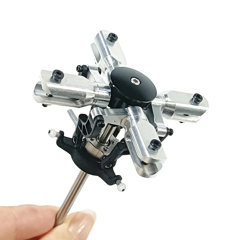 YXZNRC F09-H F09-S F11 RC Helicopter Metal 4 Blades Main Rotor Head Assembled - Image 3 of 4