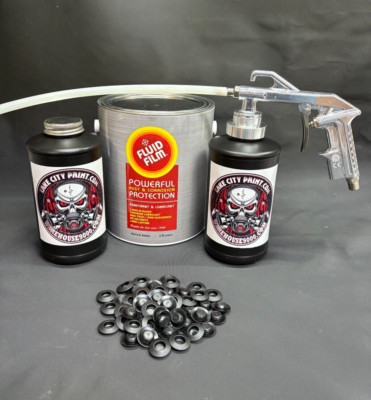 Gal. Fluid Film Amber, Semi Pro Gun, 1 Wand, 2 B Qt. Bottles, and 50 Rust Plugs