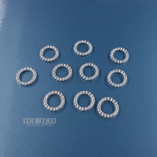 10 Solid Sterling Silver Twisted Rope Soldered Closed Links Jump Rings OPTIONS 