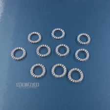 10 Solid Sterling Silver Twisted Rope Soldered Closed Links Jump Rings [OPTIONS]