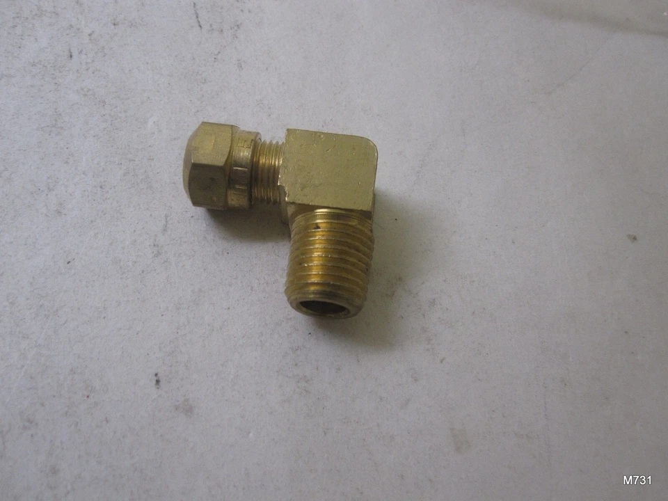 16 Qty 1/4" Tube OD Compression x 1/4" Male Npt Elbow Fitting Adapter - Image 4 of 4