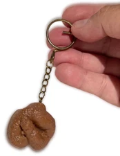 FUNNY DOG POOP KEYCHAIN Crap Fake Joke Prank POO Gag Doggie Do Key Chain Gift   