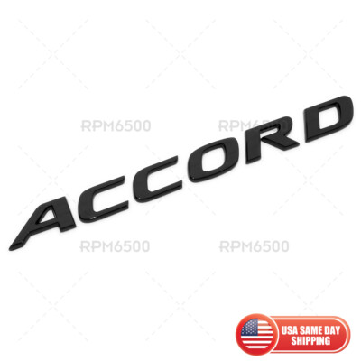 #ad Honda 2018 2021 Accord Sport Gloss Black Logo Nameplate Emblem $19.99