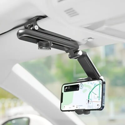 360° Handyhalter Auto Sonnenblende drehbar   ABS, wasserdicht, Dashboard