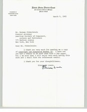 Judge Theodore Levin Signed Herman Finkelstein Letter District Court ASCAP 1965