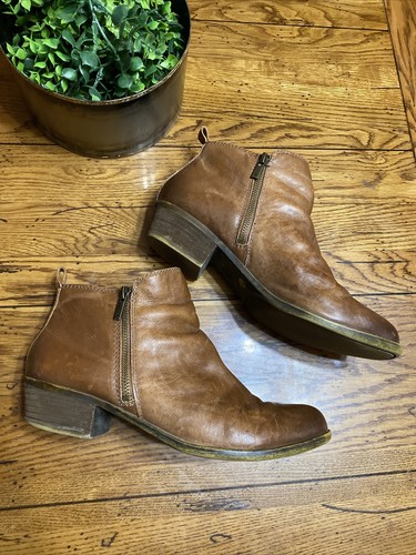 lucky brand basel leather booties