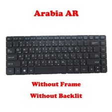 Tastiera portatile per GETAC S410 G3 S410G3 Arabia AR-RO senza retroilluminazione nera senza cornice