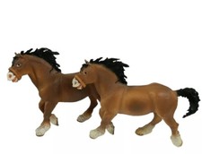 Clysdale Horse Figurine Rubber Toy