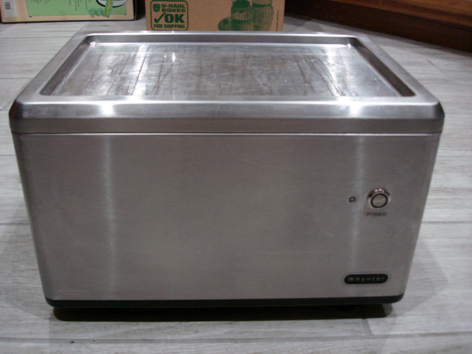Whynter Portable Ice Cream Maker Frozen Pan Roller Stainless Steel ICR-300SS EUC-image