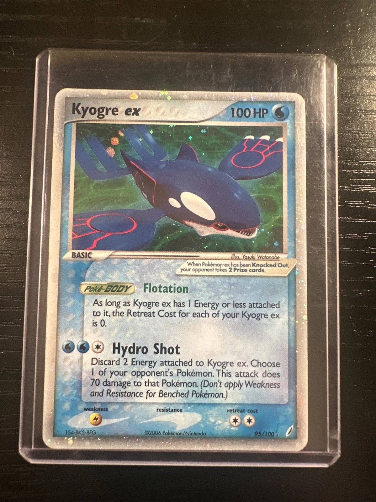 Pokémon TCG Kyogre EX Crystal Guardians Holo Card 95/100 Excellent Condition
