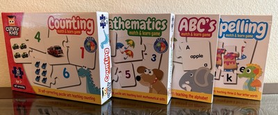 Clever Kids By Learning Journey Spelling, ABC, Counting, Mathematics Set Of 4New
