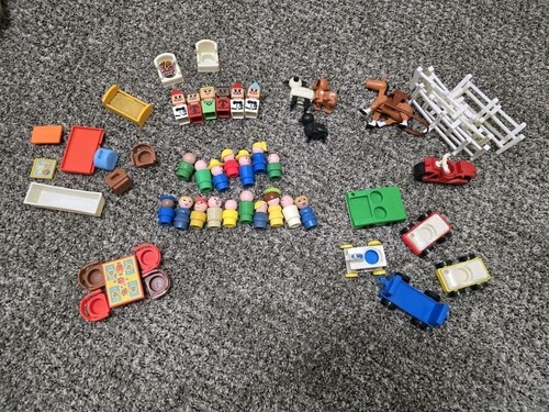 VTG Fisher Price Little People Figures, Vehicles, Animals Lot