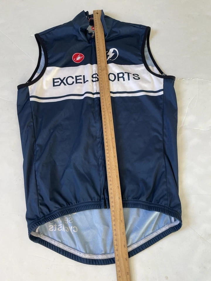 Castelli x Excel Sports Men's Cycling Vest Size Small Full Zip - Image 4 of 4