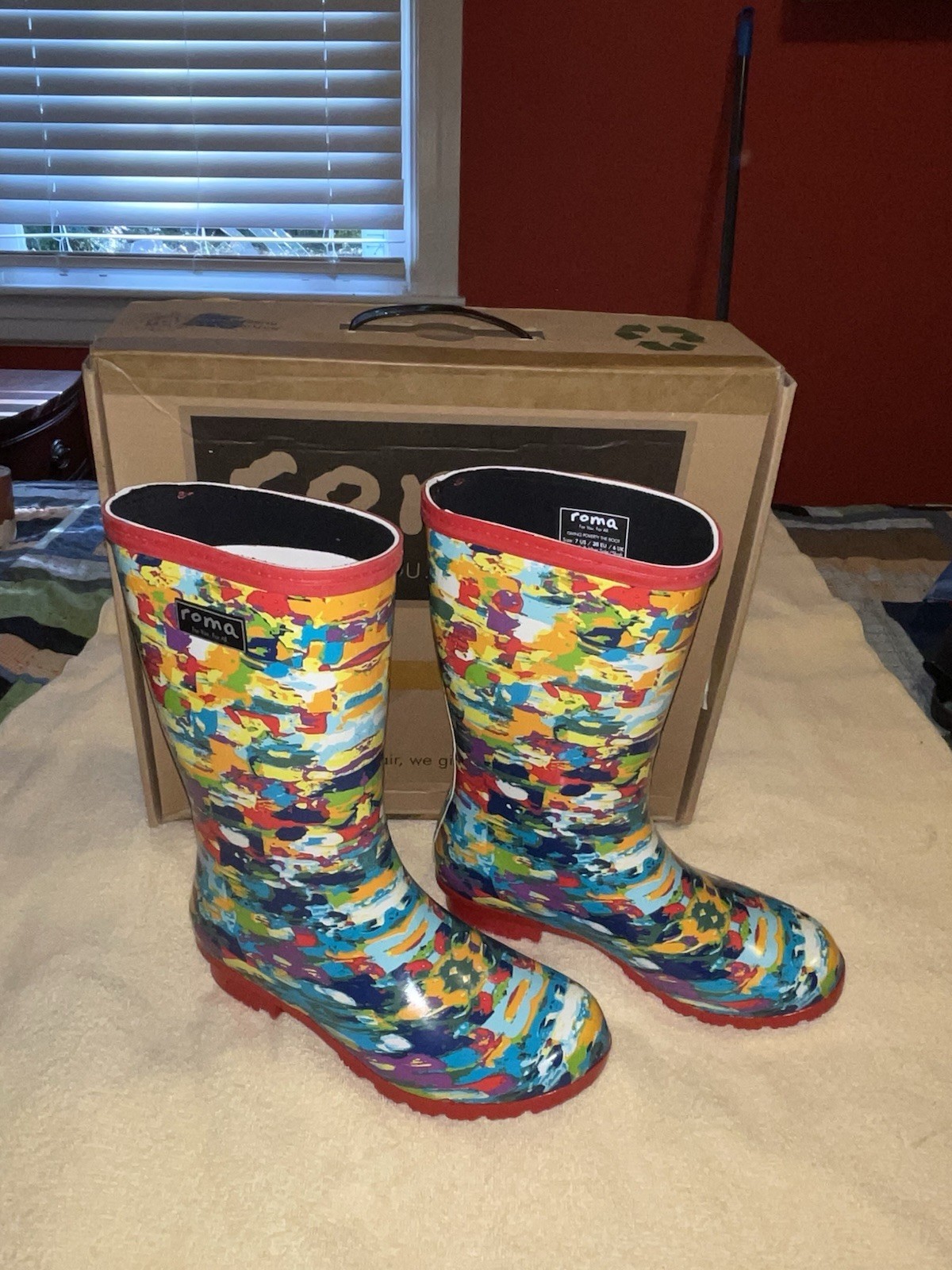 Roma Emma Mid Womens Rain Boots Size 7 NIB *READ*