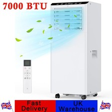 7000 BTU Portable Air Conditioner 3-in-1 AC Unit with 24H Timer & Remote Control