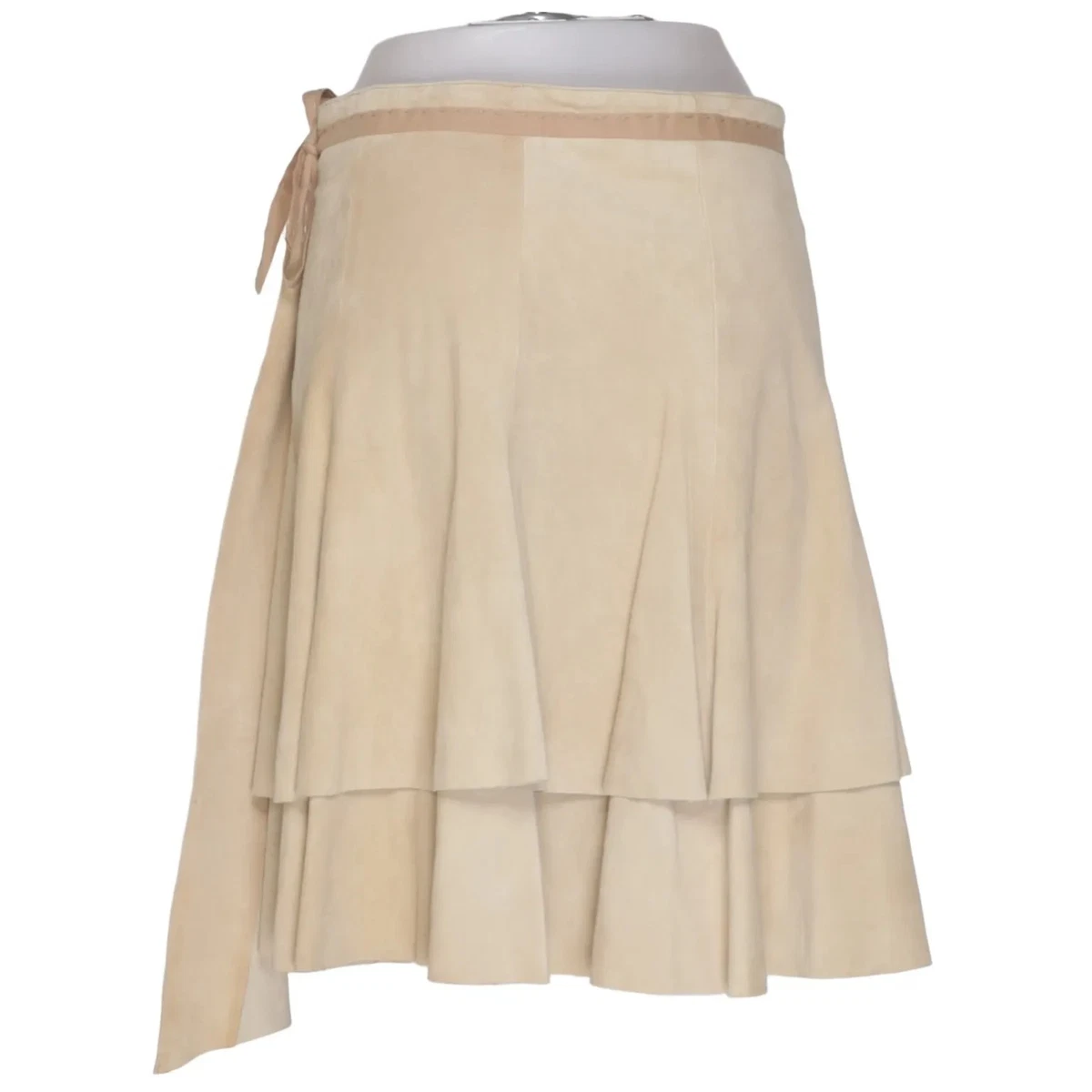 Pinko, Wickelrock, Größe: 36, Beige, Baumwolle/Leder, Einfarbig, Damen #Fvk