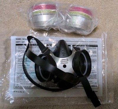 MSA Comfo Classic Medium Full Face Mask - 983358 W Gme P100 Cartridges NIOSH