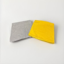 New Textured Square Throw Pillow Covers Set of 4, 2 Yellow  2 Gray 18" x 18"