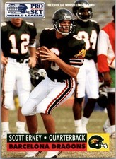 1991 Pro Set WLAF World Bowl Combo #4 Scott Erney