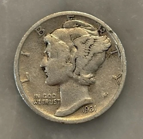 1931-S Mercury Dime - F - Fine - 90% Silver