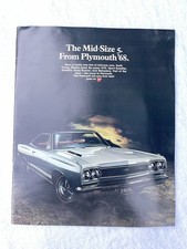 Original 1968 Plymouth Satellite Gtx Road Runner Belvedere Color Sales Brochure Original 1968 Plymouth Satellite Gtx Road Runner Belvedere Color Sales Brochure