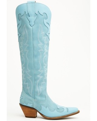 Dingo by Dan Post Drama Queen Di2251-BLU Women s Western Boot   Blue Suede