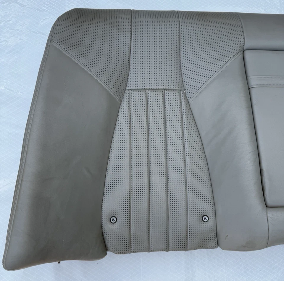 03-06 Mercedes W220 S55 S65 AMG Rear Top Upper Seat Cushion Alpaca Gray 288A OEM - Image 2 of 4