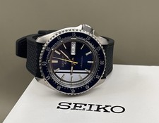 Seiko Men's 5 Sports US Special Edition Blue/White Automatic 43mm Watch SRPK69