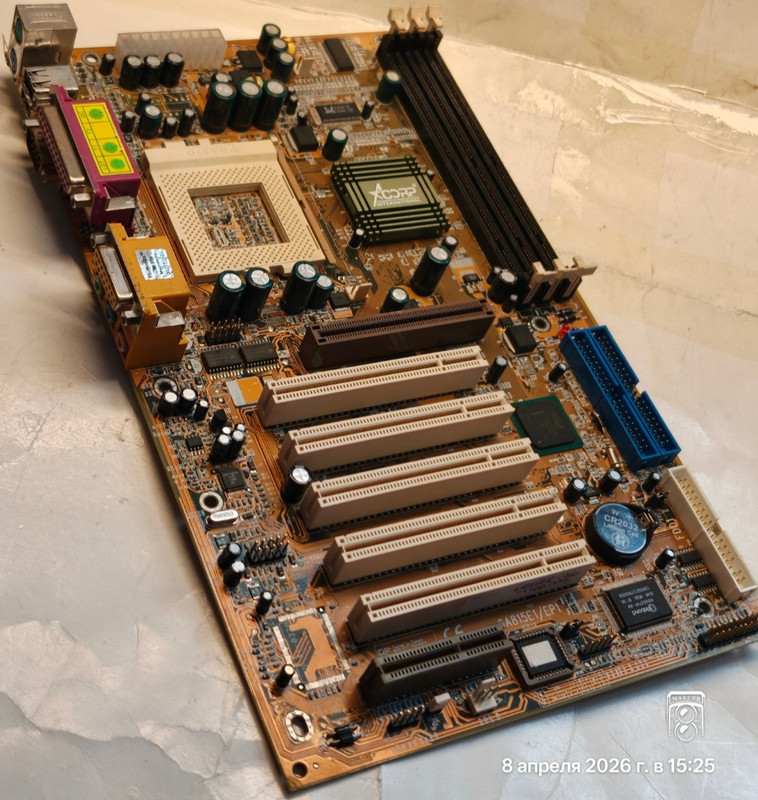 Socket 370 Motherboard Acorp 6A815E1/EP1 Ver 1.0 AGP, PCI + CPU & 128 MB + Bonus