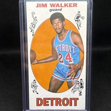 1969-70 Topps Basketball Jim Walker Rookie Card #8 Detroit Pistons . rookie card picture