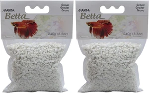 Betta Aquarium Starter Kit Gravel White Pack of 2)