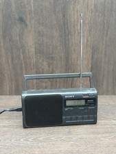 Sony ICF-M750L Portable AM/FM/LW Radio, Telescopic Antenna, Black, HP Jack
