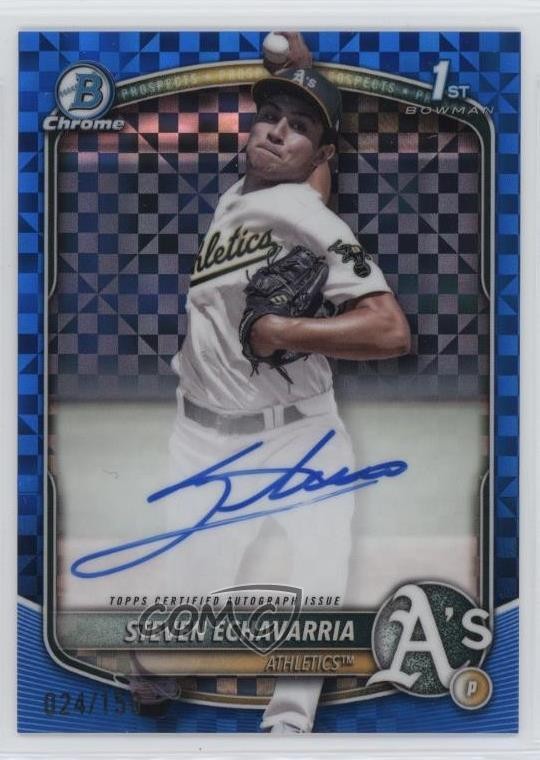 2025 Bowman Chrome Prospect Blue X-Fractor 24/150 Steven Echavarria #CPA-SE Auto