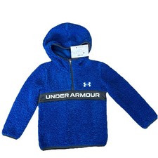 Under Armour Boy's 5 Indispensable Sherpa Hoodie Blue Gray White