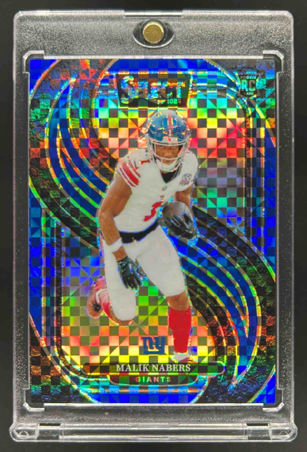 2024 Select Malik Nabers Premier RC Blue Prizm #132/175 Giants