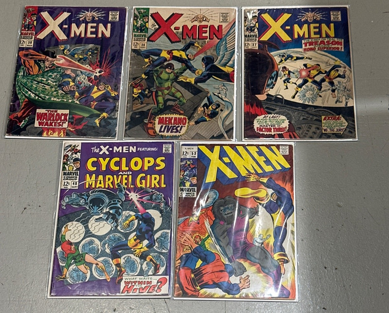 X-Men Silver Age Lot x 4 - #30, 36 ,37, 48, 53 Marvel Comics 1967  key  rare HTF