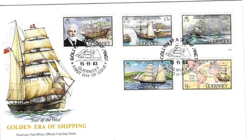 Guernsey Comm/FDC - Golden Era of Shipping - Guernsey -  1983  (GUE235)