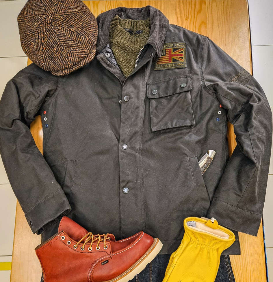 Chaqueta de cera de caza Barbour Gold Standard Scalpay precio de venta sugerido por el fabricante $780 edición limitada