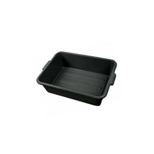 Winco PL-7K Bus Tub, Black | 21-1/2 x 15 x 7