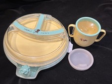 Vintage 1960s Tommee Tippee Plate and Sippee Cup by Westland Plastics, Inc.