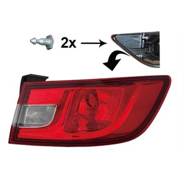 RüCkleuchte Heckleuchte Rechts äUsserer Teil Passend FüR Renault Clio IV Bh_-image