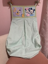 Disney Diaper Stacker Mickey Minnie Pluto Light Green Nursery Organizer