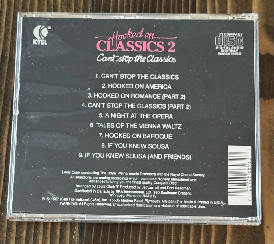 Hooked on Classics 2: Cant Stop the Classics K-TEL CD 1987 - Image 2 of 2